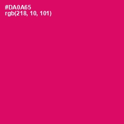 #DA0A65 - Razzmatazz Color Image