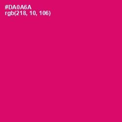#DA0A6A - Razzmatazz Color Image