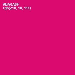 #DA0A6F - Razzmatazz Color Image