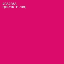 #DA0B6A - Razzmatazz Color Image