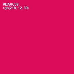 #DA0C59 - Razzmatazz Color Image