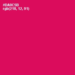 #DA0C5B - Razzmatazz Color Image