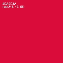 #DA0D3A - Crimson Color Image
