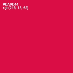 #DA0D44 - Razzmatazz Color Image