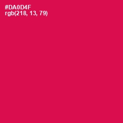 #DA0D4F - Razzmatazz Color Image
