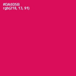 #DA0D5B - Razzmatazz Color Image