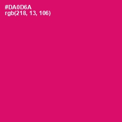 #DA0D6A - Razzmatazz Color Image
