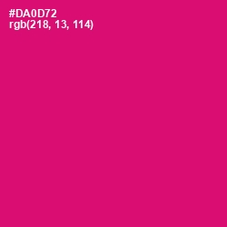 #DA0D72 - Razzmatazz Color Image