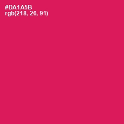 #DA1A5B - Razzmatazz Color Image