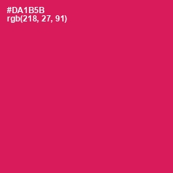 #DA1B5B - Razzmatazz Color Image