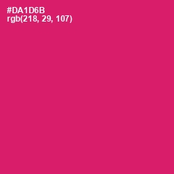 #DA1D6B - Cerise Red Color Image