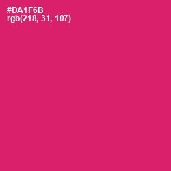 #DA1F6B - Cerise Red Color Image