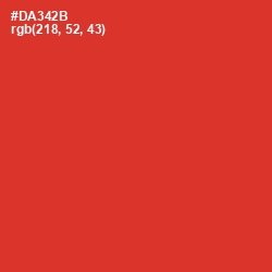 #DA342B - Persian Red Color Image