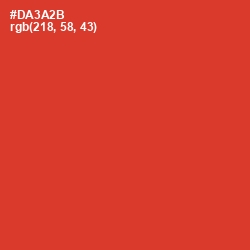 #DA3A2B - Persian Red Color Image