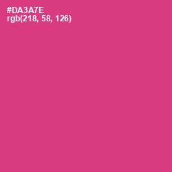 #DA3A7E - Cerise Red Color Image