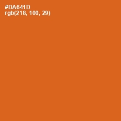 #DA641D - Hot Cinnamon Color Image