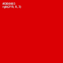 #DB0003 - Monza Color Image