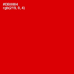 #DB0004 - Monza Color Image