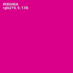 #DB008A - Red Violet Color Image