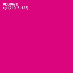 #DB067D - Razzmatazz Color Image