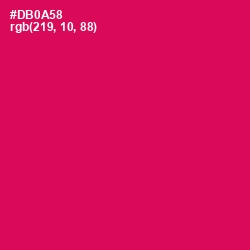 #DB0A58 - Razzmatazz Color Image