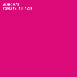 #DB0A78 - Razzmatazz Color Image