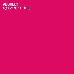 #DB0B64 - Razzmatazz Color Image