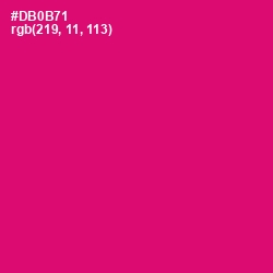 #DB0B71 - Razzmatazz Color Image