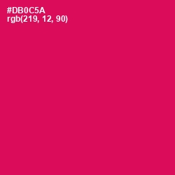 #DB0C5A - Razzmatazz Color Image