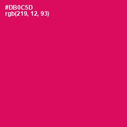 #DB0C5D - Razzmatazz Color Image