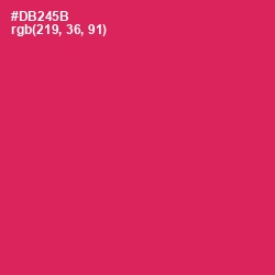 #DB245B - Maroon Flush Color Image