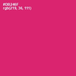 #DB246F - Cerise Red Color Image