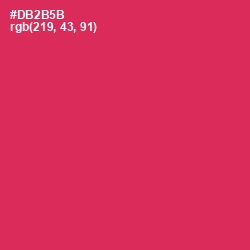 #DB2B5B - Maroon Flush Color Image