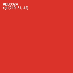 #DB332A - Persian Red Color Image