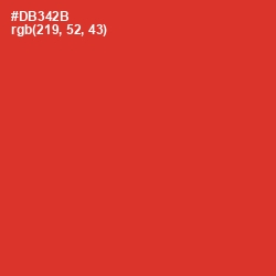 #DB342B - Persian Red Color Image