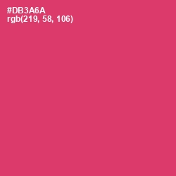 #DB3A6A - Cerise Red Color Image