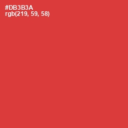 #DB3B3A - Persian Red Color Image