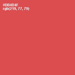 #DB4D4F - Chestnut Rose Color Image