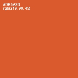 #DB5A2D - Flame Pea Color Image