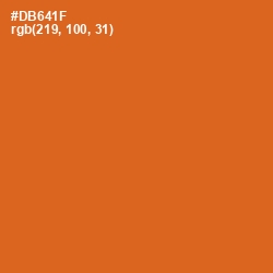 #DB641F - Hot Cinnamon Color Image