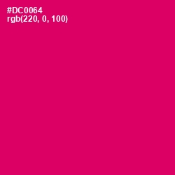 #DC0064 - Razzmatazz Color Image