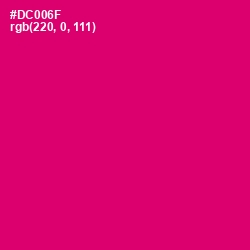 #DC006F - Razzmatazz Color Image