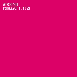 #DC0166 - Razzmatazz Color Image