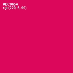 #DC065A - Razzmatazz Color Image