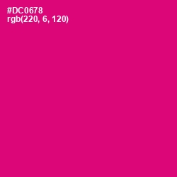 #DC0678 - Razzmatazz Color Image