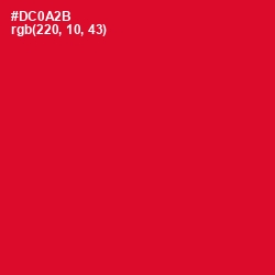 #DC0A2B - Crimson Color Image