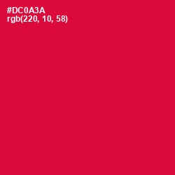 #DC0A3A - Crimson Color Image