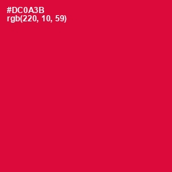 #DC0A3B - Crimson Color Image