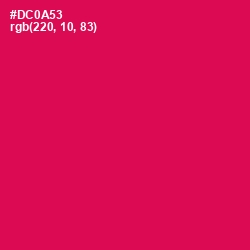 #DC0A53 - Razzmatazz Color Image