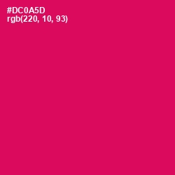 #DC0A5D - Razzmatazz Color Image